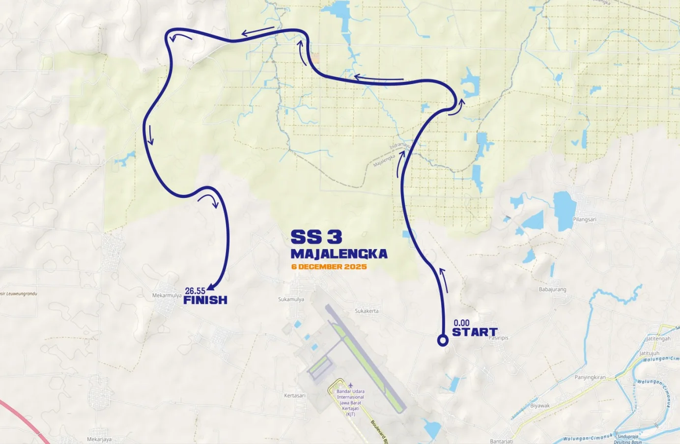Route map of IRRA 2025 SS3 Majalengka